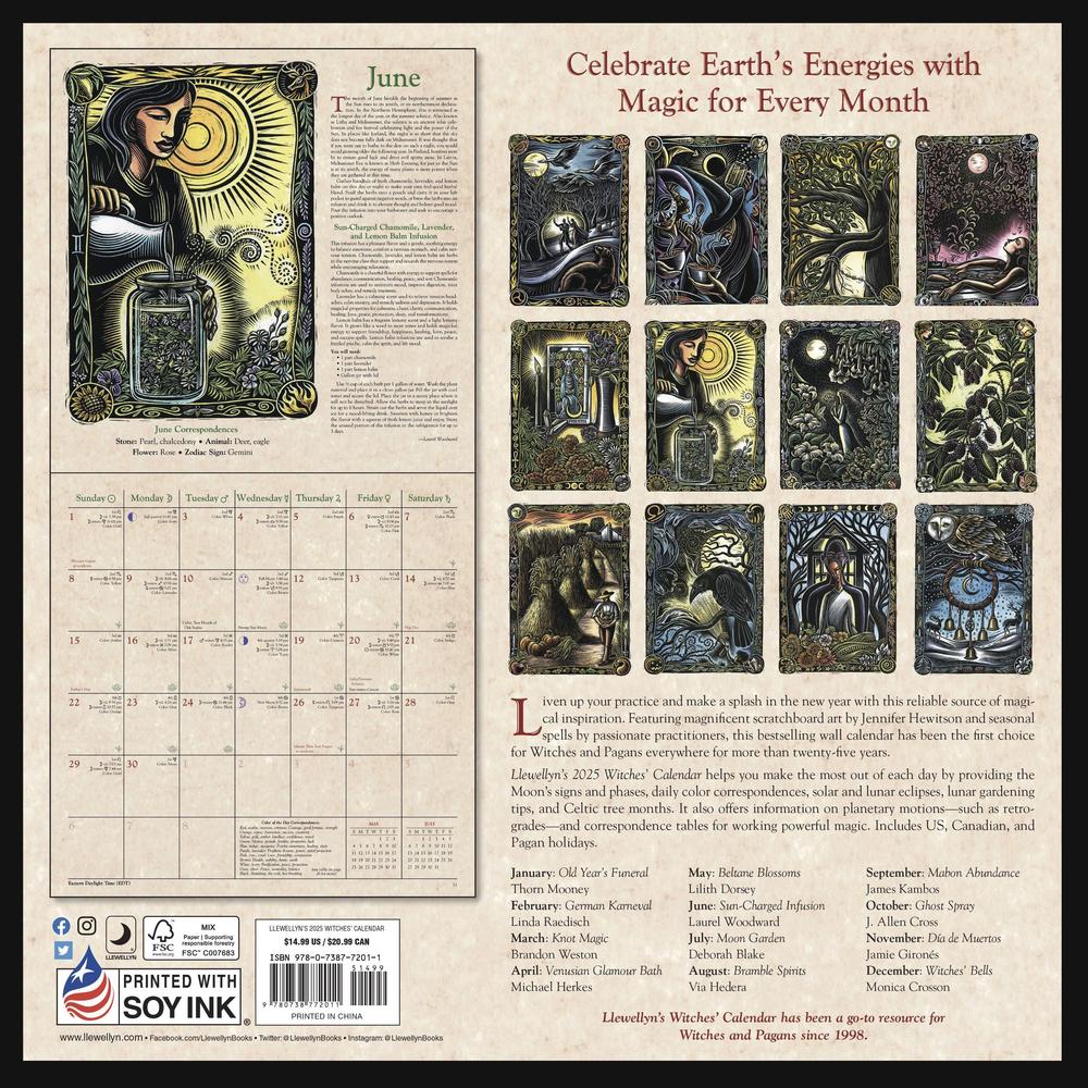 Llewellyn's 2025 Witches' Calendar