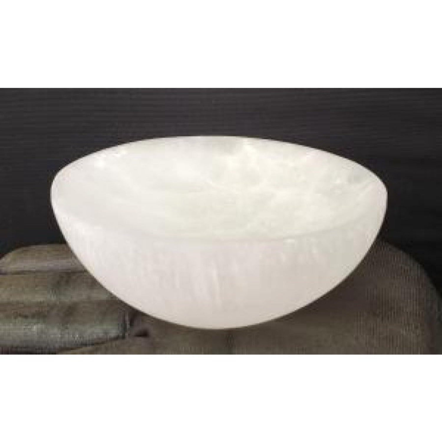 White Selenite Bowl